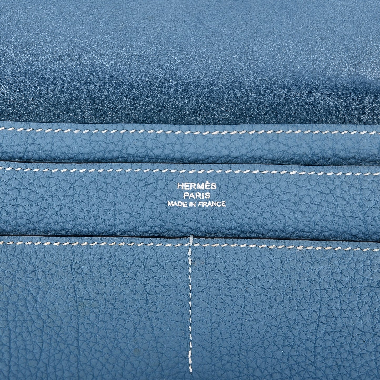 Togo Dogon Duo Wallet Blue Jean