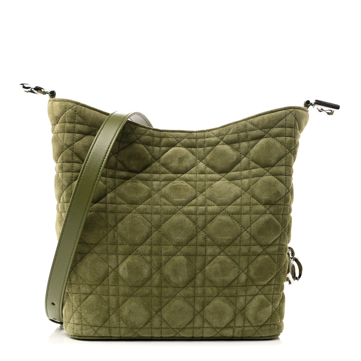 Suede Cannage Toujours Hobo Army Green