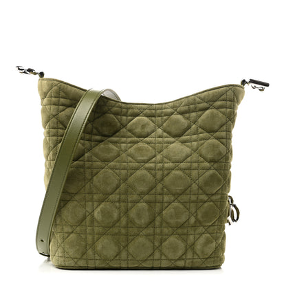Christian Dior Suede Cannage Toujours Hobo Army Green 1 of 10