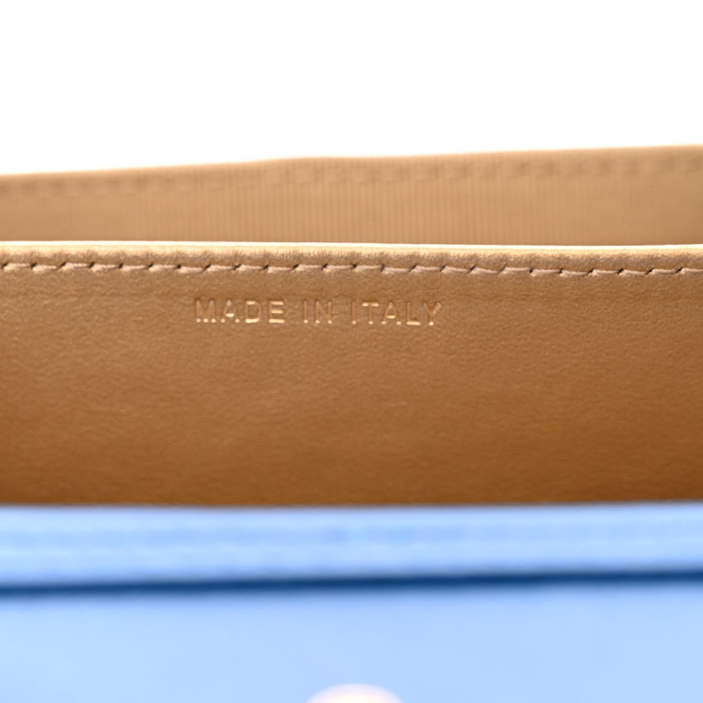 Lambskin Quilted Pearl Crush Clutch With Chain Blue