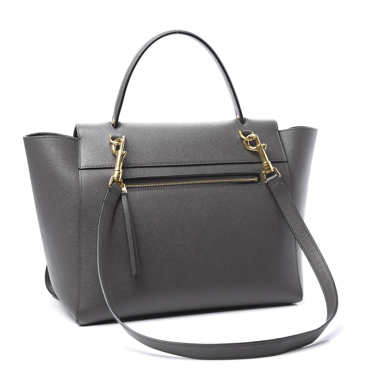 Celine Grained Calfskin Mini Belt Bag Grey 2 of 10