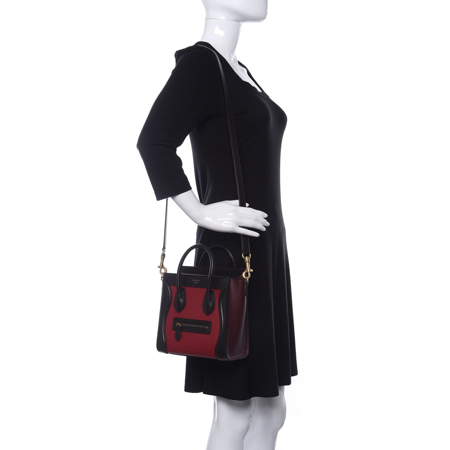 Satin Calfskin Nano Tri-Color Luggage Orchid
