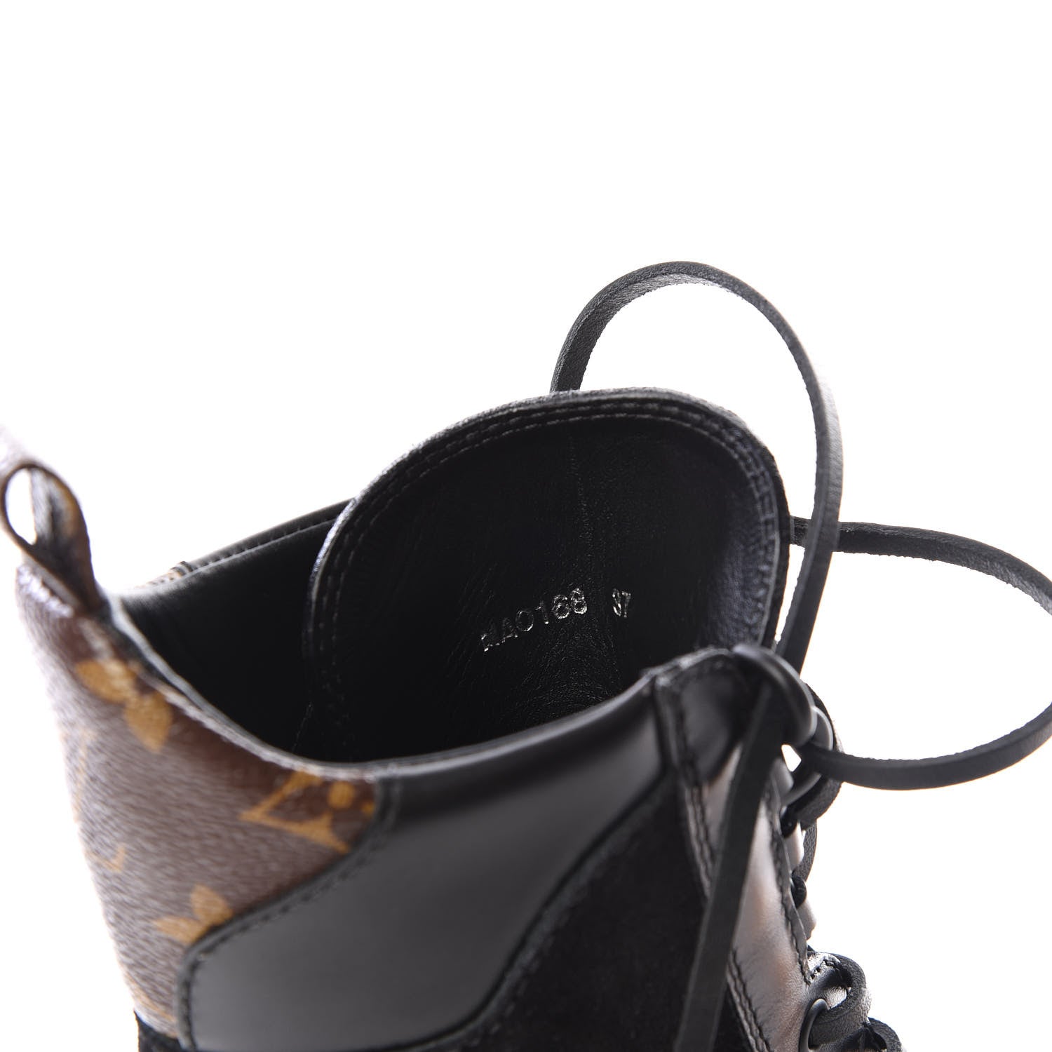Louis Vuitton Suede Calfskin Monogram LV Black Heart Laureate Platform Desert Boots 37 Black 8 of 8