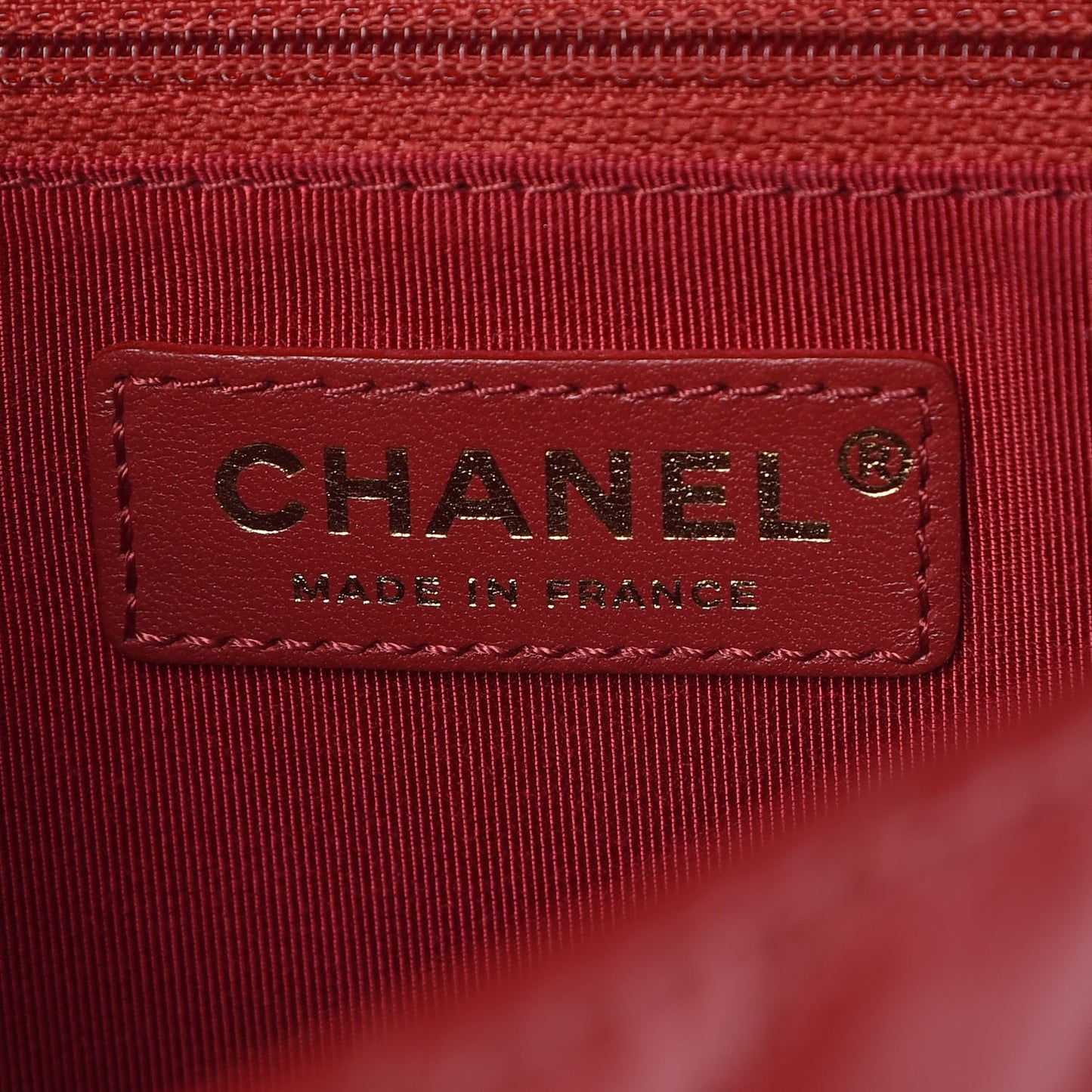 Calfskin Chevron Quilted Top Handle Flap Red