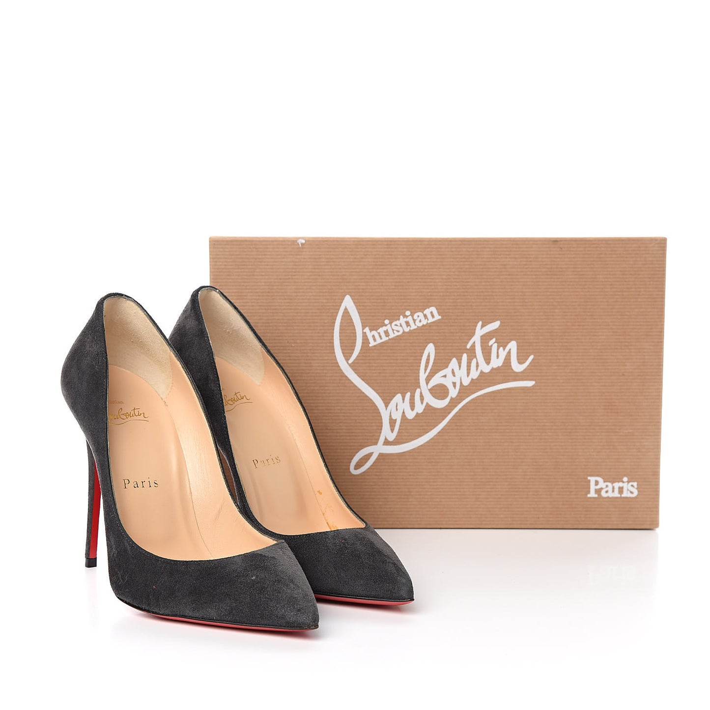 Veau Velours Pigalle Follies 100 Pumps 37 Charbon