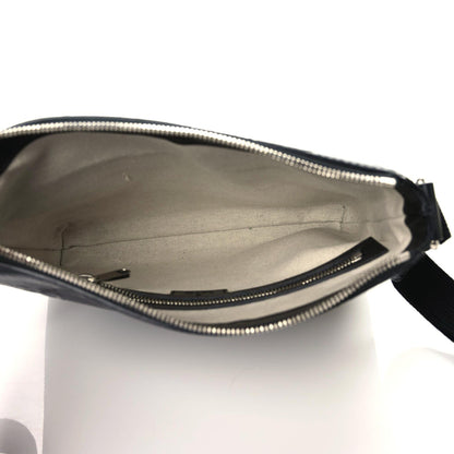 Gucci Calfskin GG Tennis Embossed Small Flat Messenger Bag Black 4 of 9