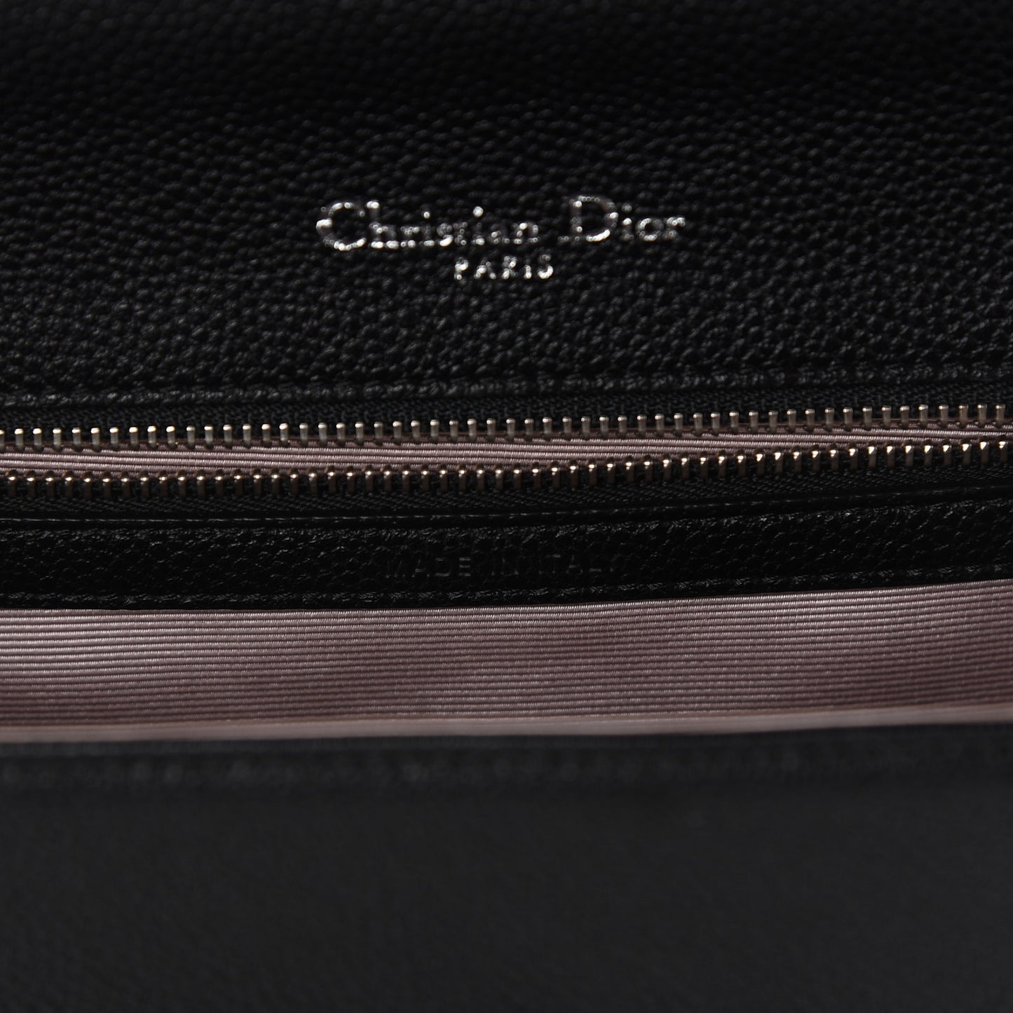 Grained Calfskin Medium Diorama Flap Bag Black