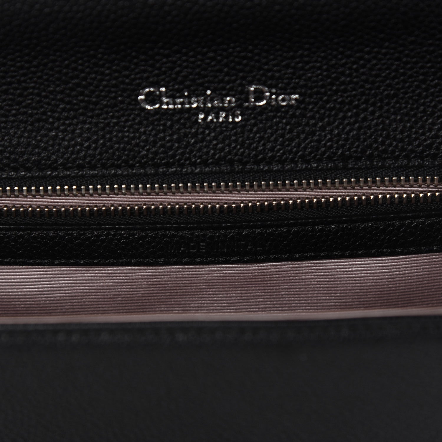 Christian Dior Grained Calfskin Medium Diorama Flap Bag Black 6 of 9