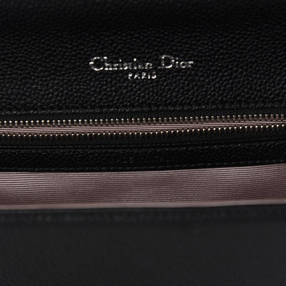 Christian Dior Grained Calfskin Medium Diorama Flap Bag Black 6 of 9