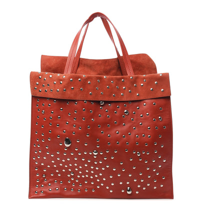 Celine Lambskin Medium Drops and Studs Tote Poppy 1 of 9