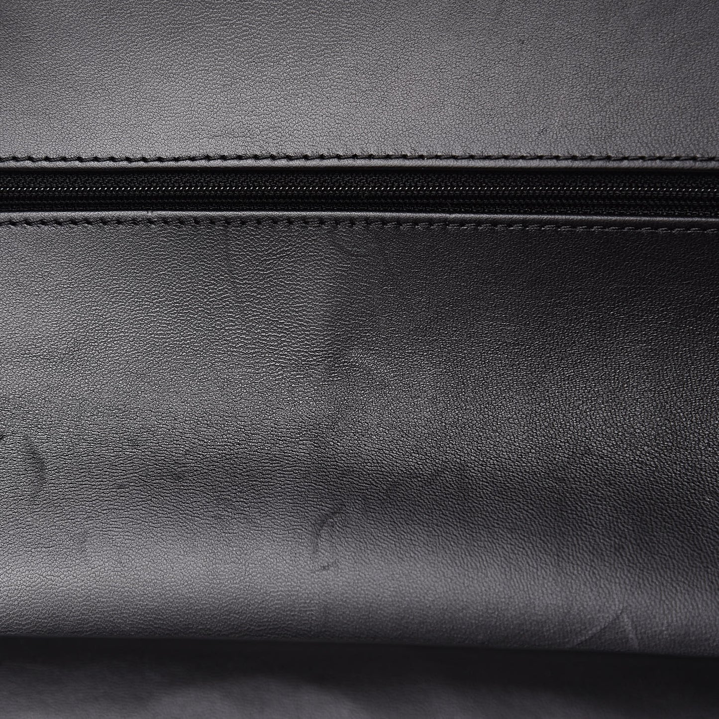 Lambskin Chevron Quilted Jumbo Double Flap Black