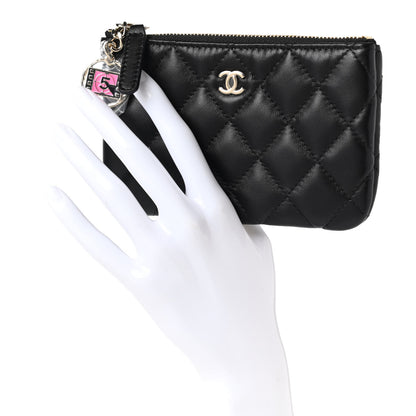 Chanel Lambskin Quilted Small No. 5 Cosmetic Case Black 2 of 8