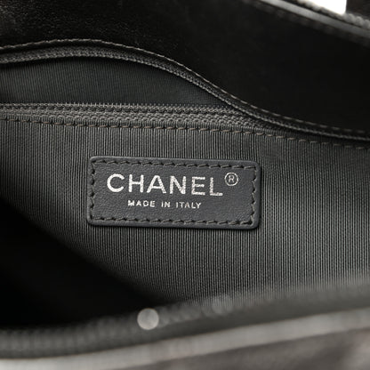 Chanel Metallic Grained Calfskin Quilted Large Casual Pocket Bowling Bag Silver 6 of 10