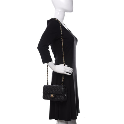 Chanel Lambskin Quilted Mini Rectangular Flap Black 2 of 11
