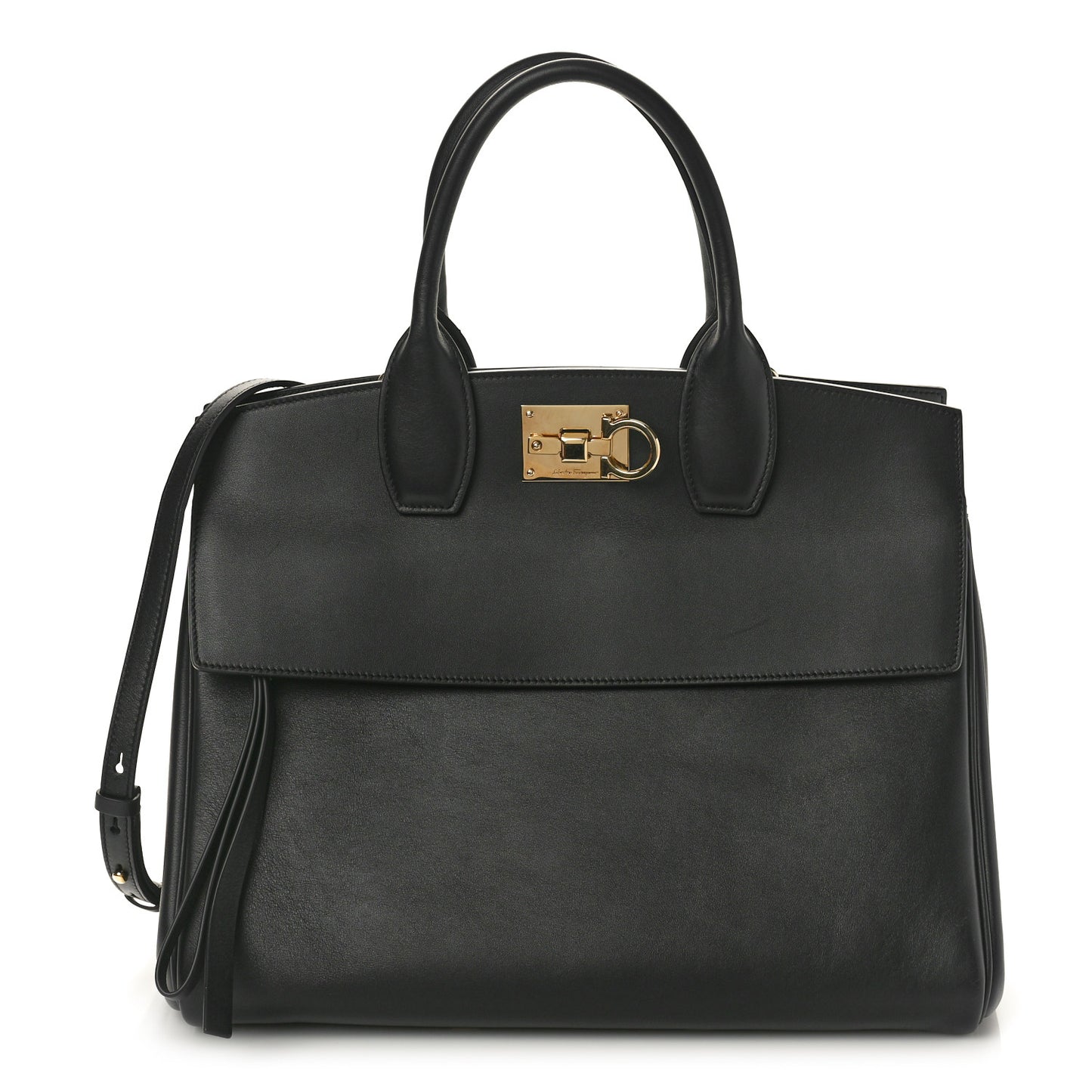 Calfskin Large Studio Bag Black