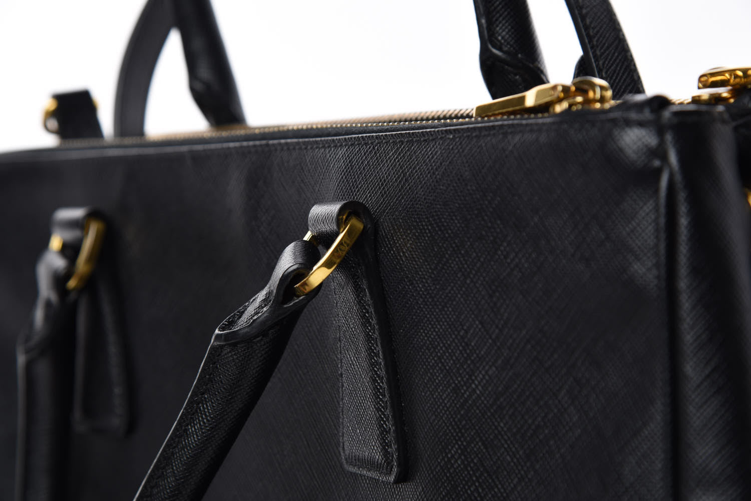 Prada Saffiano Medium Galleria Double Zip Tote Black 14 of 15