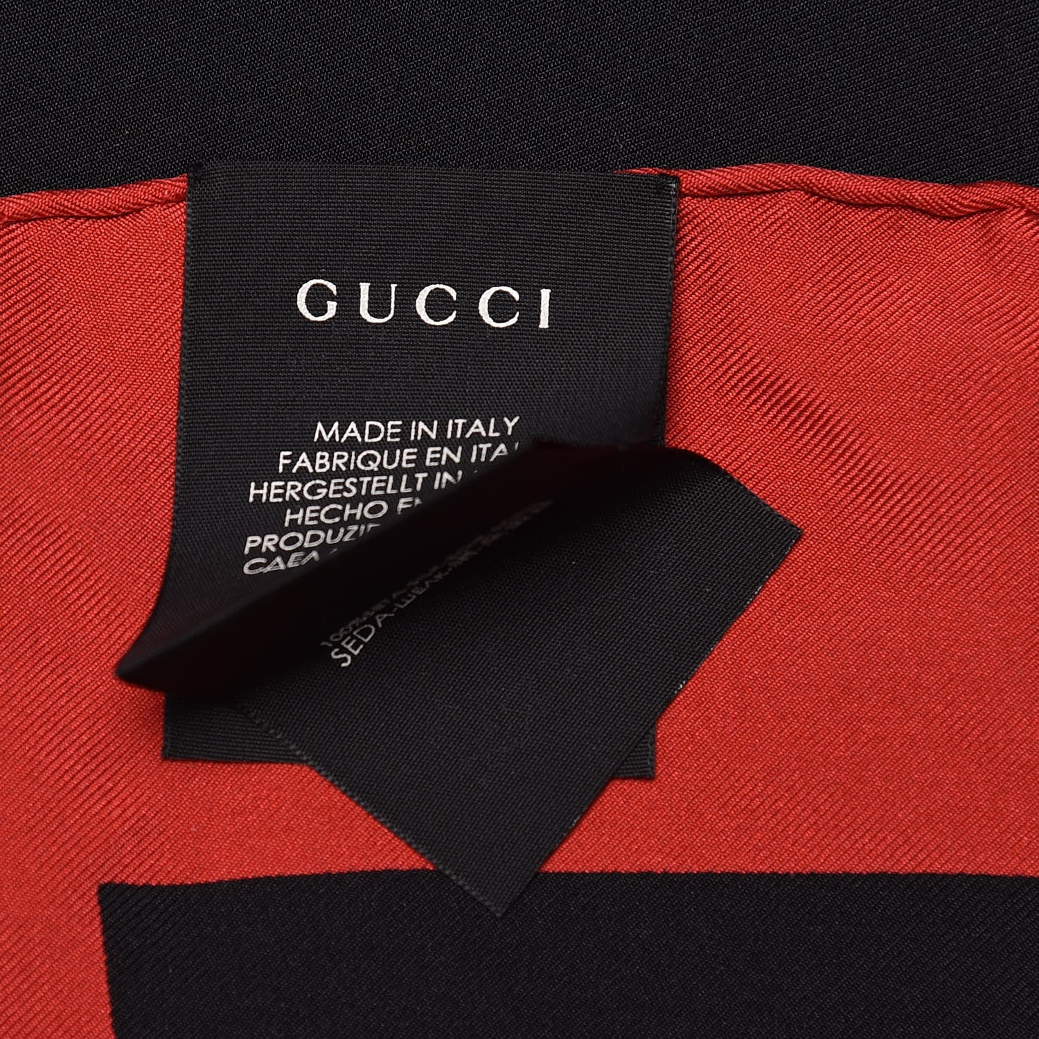 Gucci Silk Coco Capitan Logo Scarf Black 4 of 7