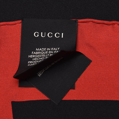 Gucci Silk Coco Capitan Logo Scarf Black 4 of 7