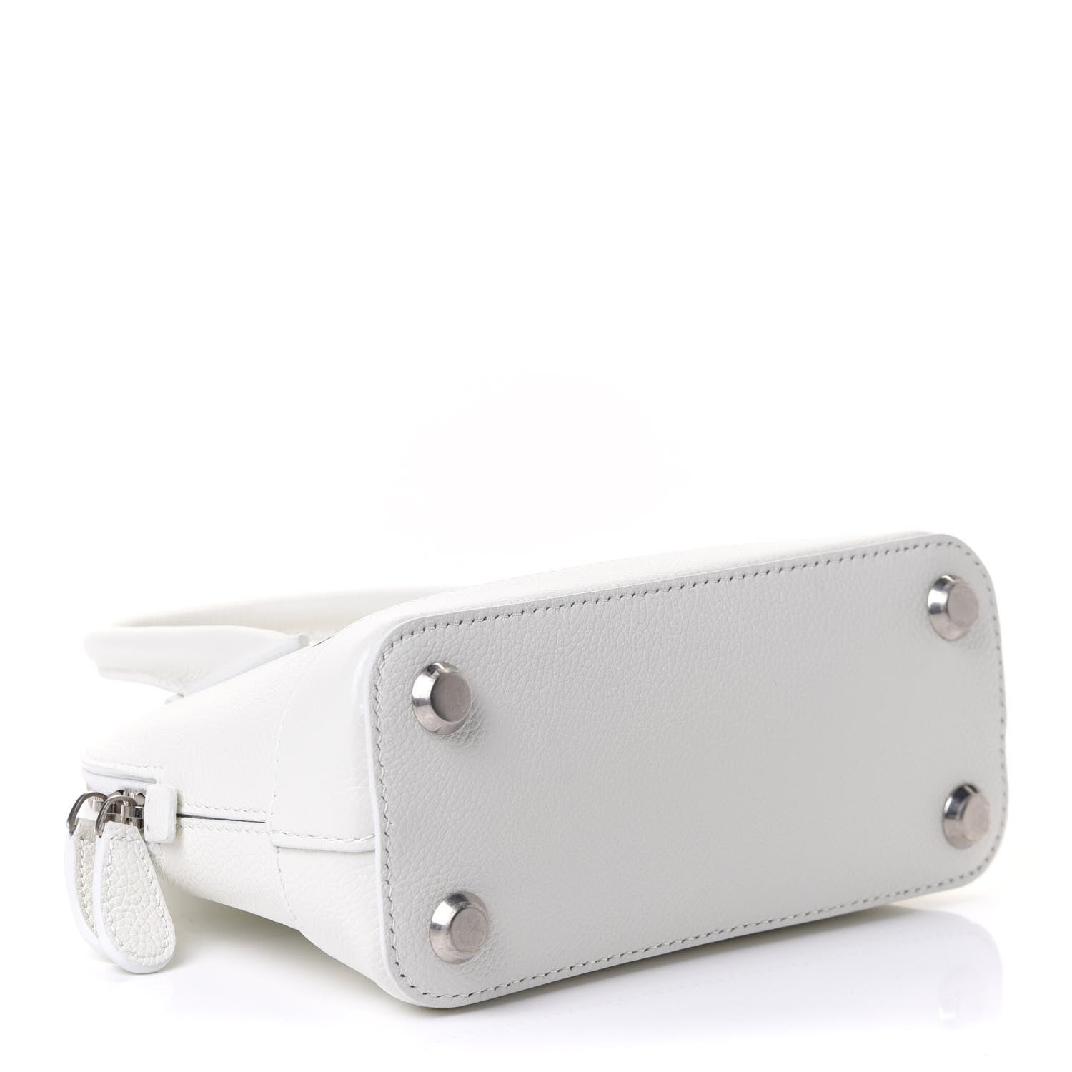 Balenciaga Grained Calfskin XXS Ville Top Handle Bag White Black 4 of 11