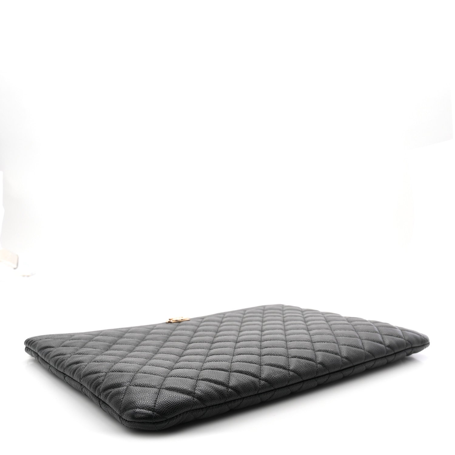 Chanel Caviar Quilted Large Boy Cosmetic Case Black Black 4 of 7
