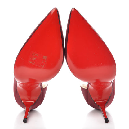 Christian Louboutin Satin Iriza 100 Pumps 36 Lie De Vin 5 of 8