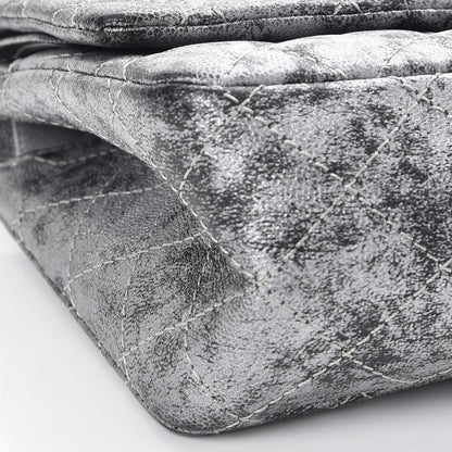 Chanel Metallic Caviar Quilted 2.55 Reissue 226 Flap Silver Black 9 of 12