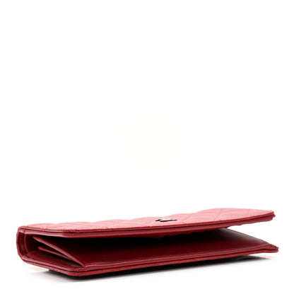 Chanel Caviar Quilted Yen Wallet Red 4 of 13