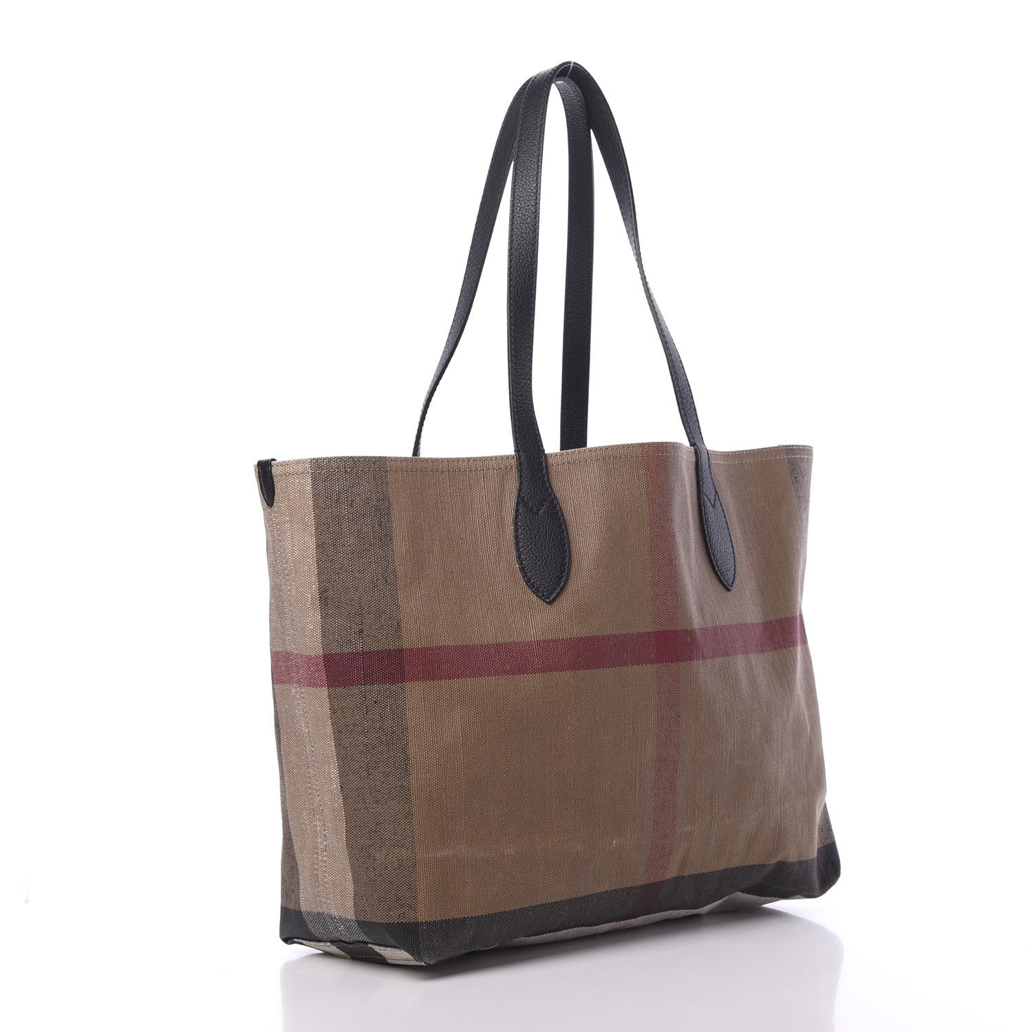 Burberry Coated Canvas Mega Check Medium Doodle Tote Black 2 of 9