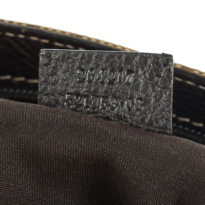 Gucci Crystal Monogram Medium Flat Messenger Bag Dark Brown 7 of 7