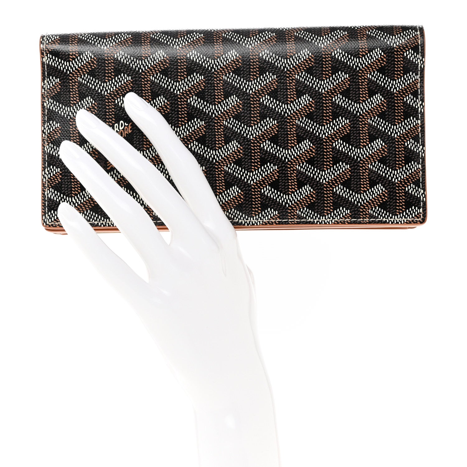 Goyard Goyardine Richelieu Wallet Black Gold 2 of 8