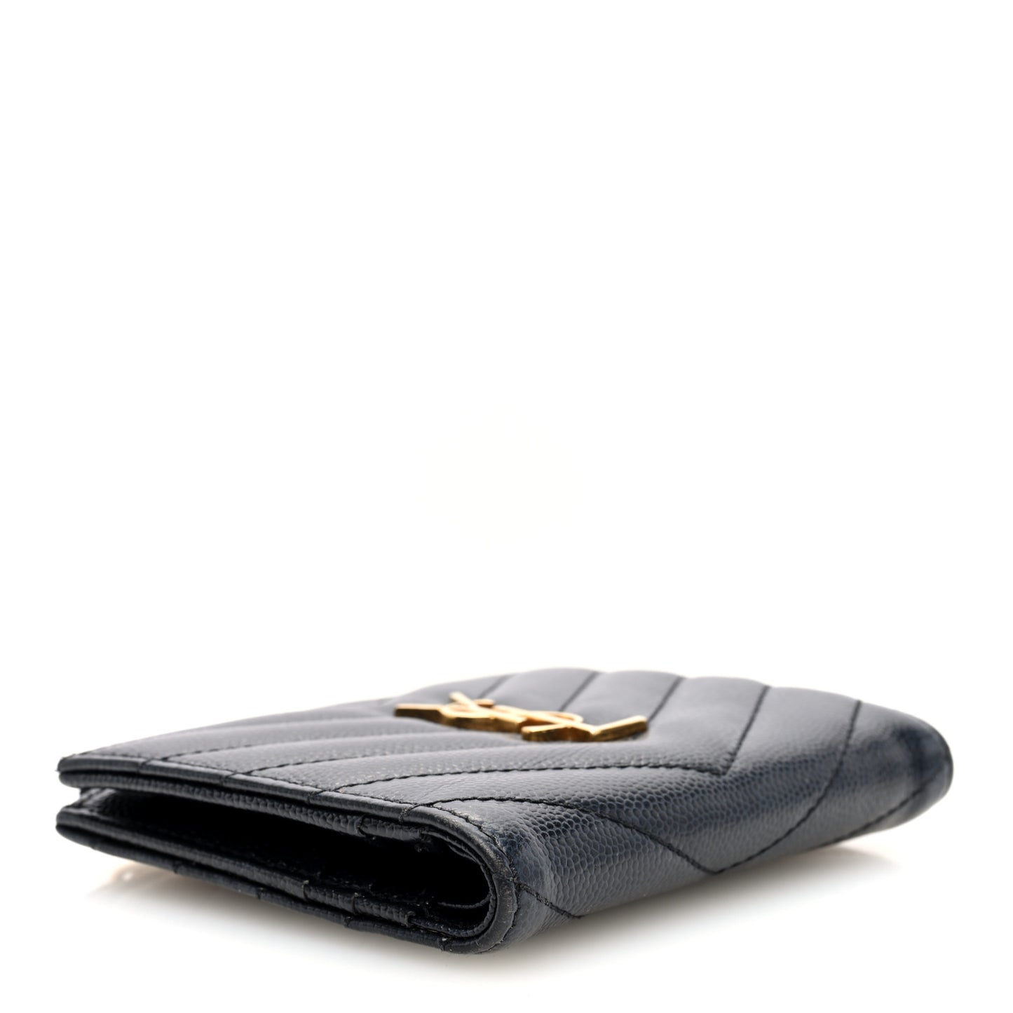Grain De Poudre Matelasse Chevron Monogram Zipped Card Case Black