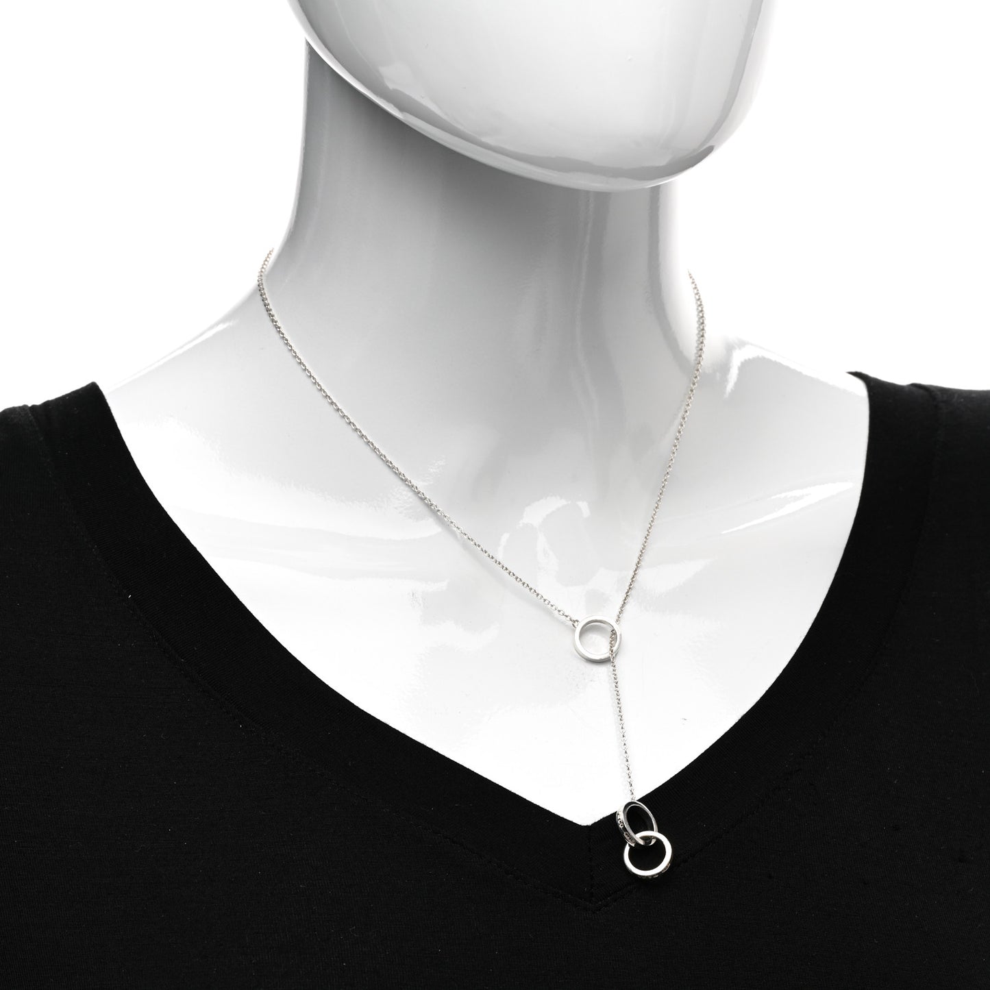 Sterling Silver 1837 Interlocking Circles Lariat Necklace
