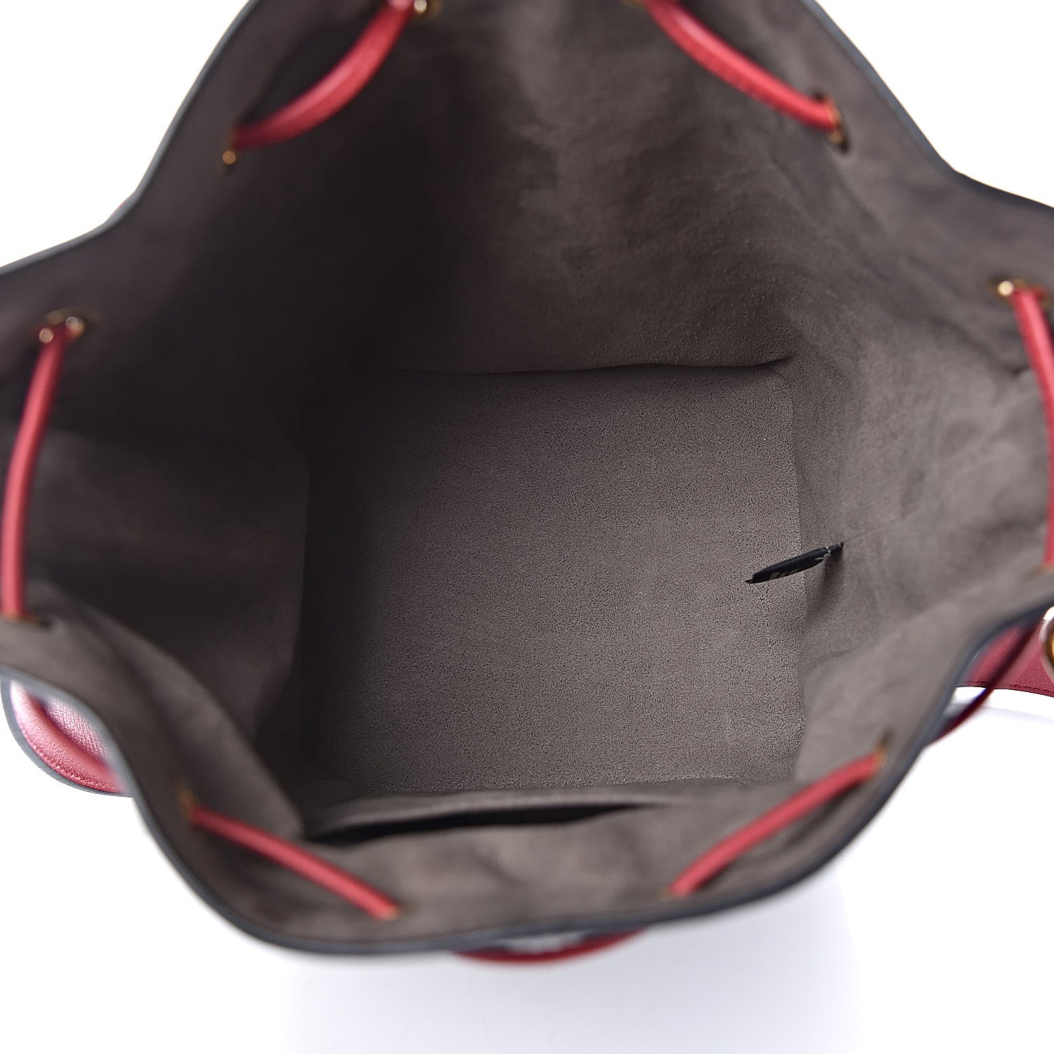 Fendi Vitello Grace F is Fendi Bi-Color FF 1974 Embossed Grande Mon Tresor Bucket Bag Maya Black Fragola 5 of 11