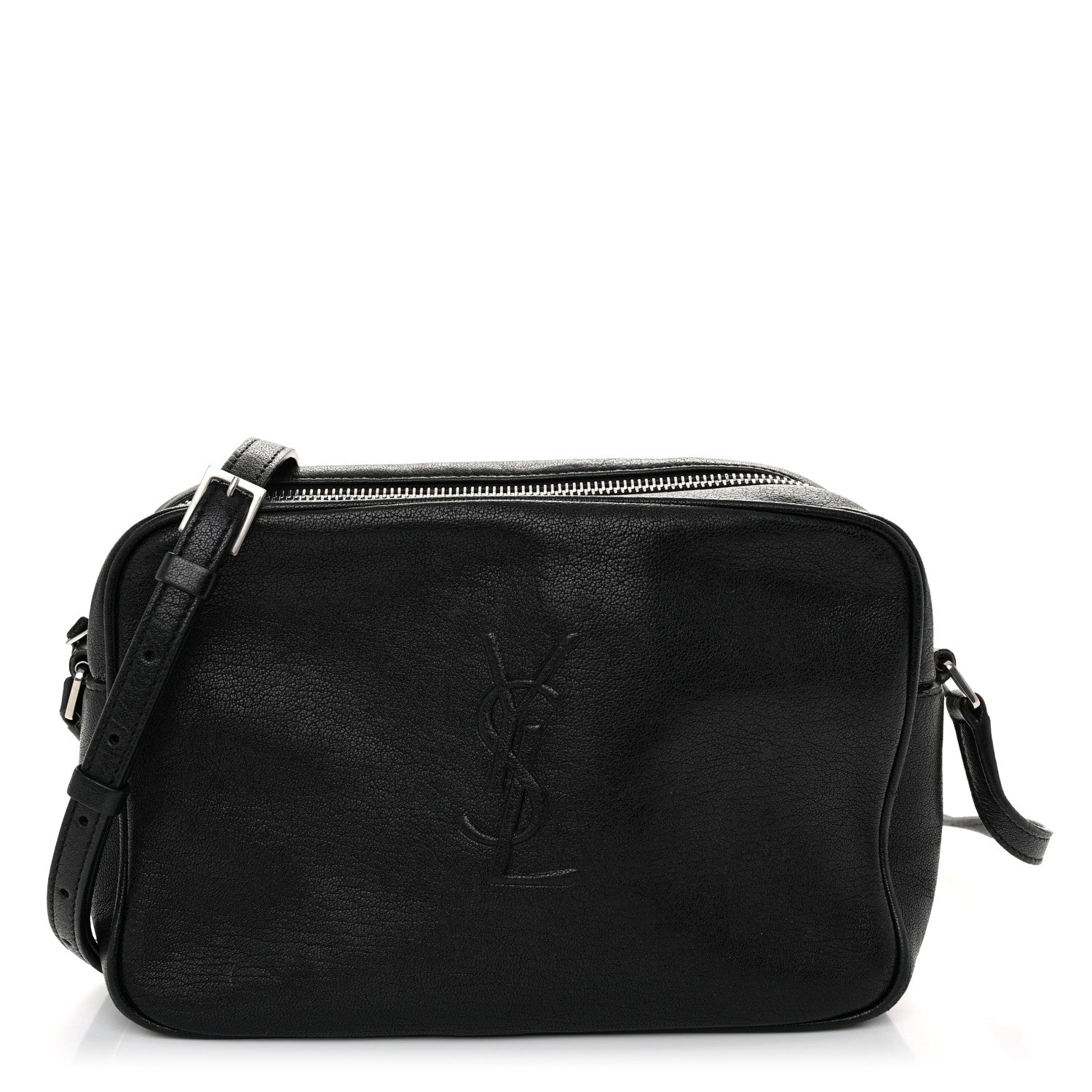 Saint Laurent Lambskin Monogram Small Lou Camera Bag Black 1 of 10