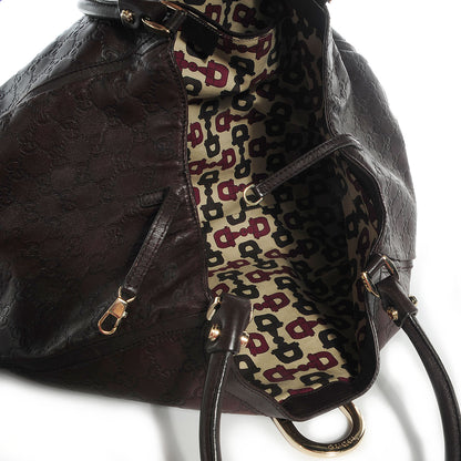 Gucci Guccissima D Gold Large Shoulder Bag Brown 6 of 8