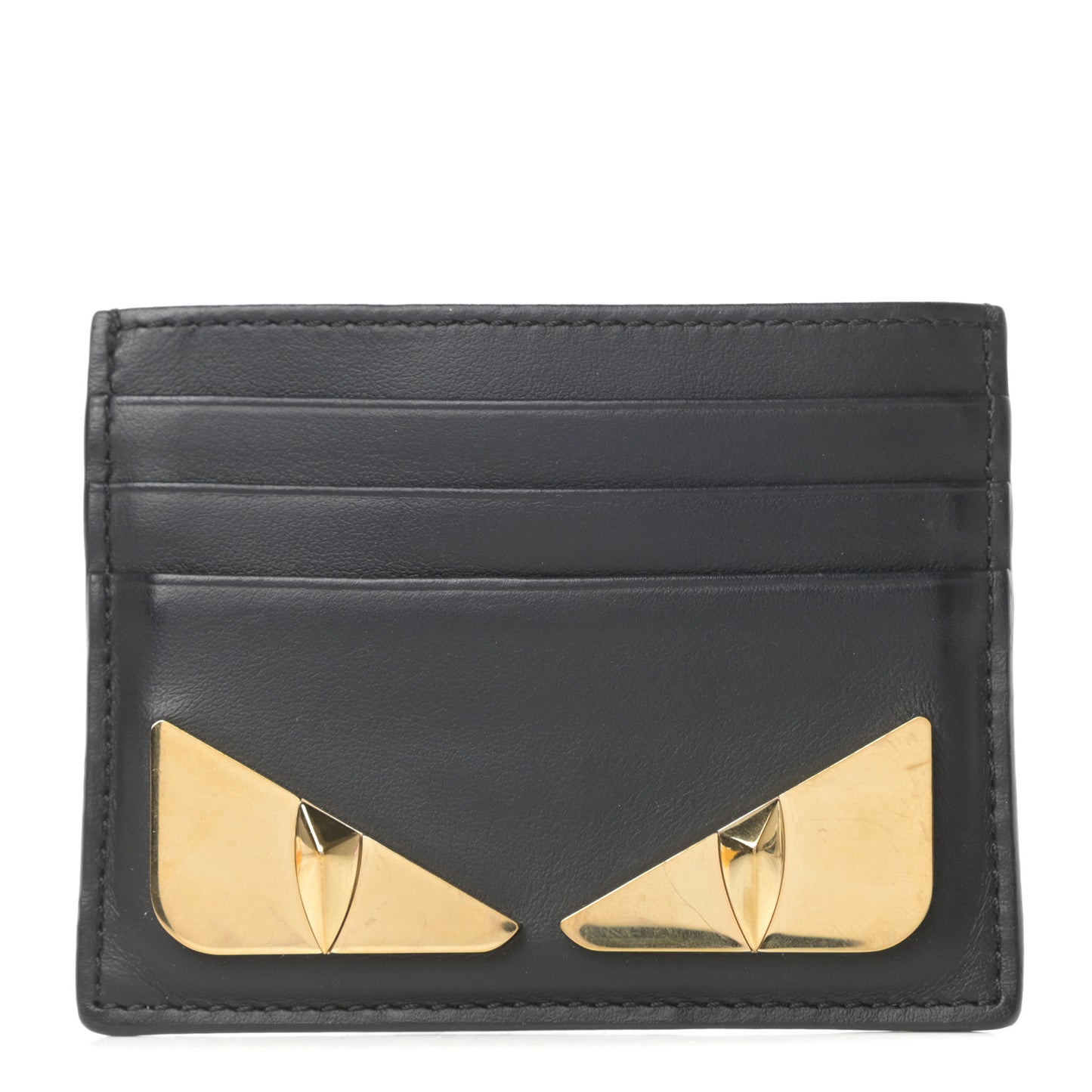Vitello Century Metal Monster Eyes Card Holder Black