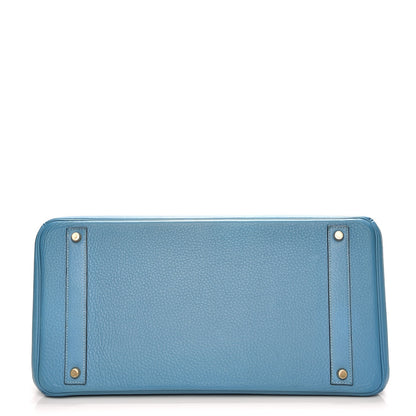 Hermes Togo Birkin 40 Blue Jean 6 of 29