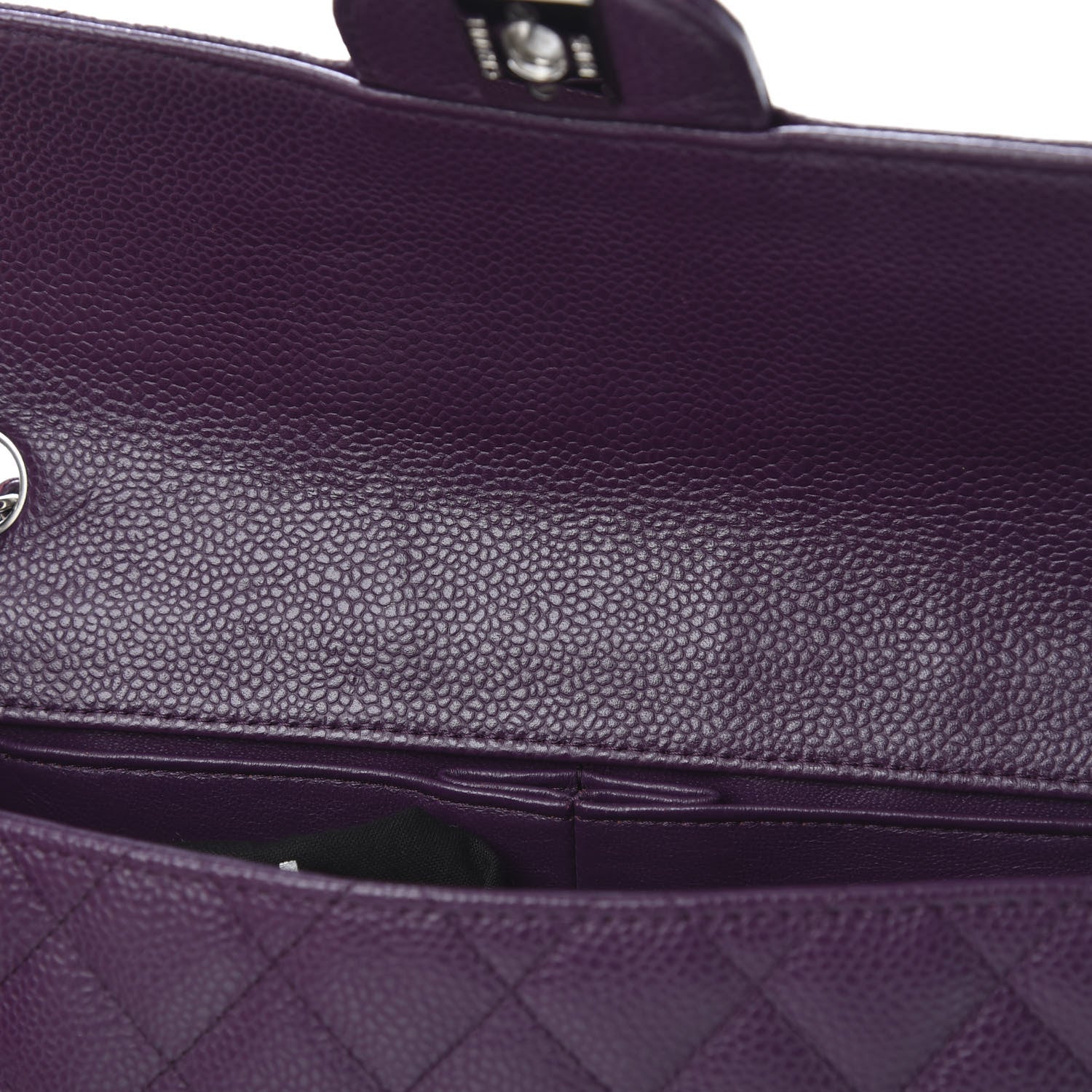 Chanel Caviar Quilted East West Flap Purple 12 of 12