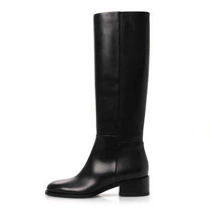 Hermes Calfskin Lasso 40 Boots 39 Black 1 of 11
