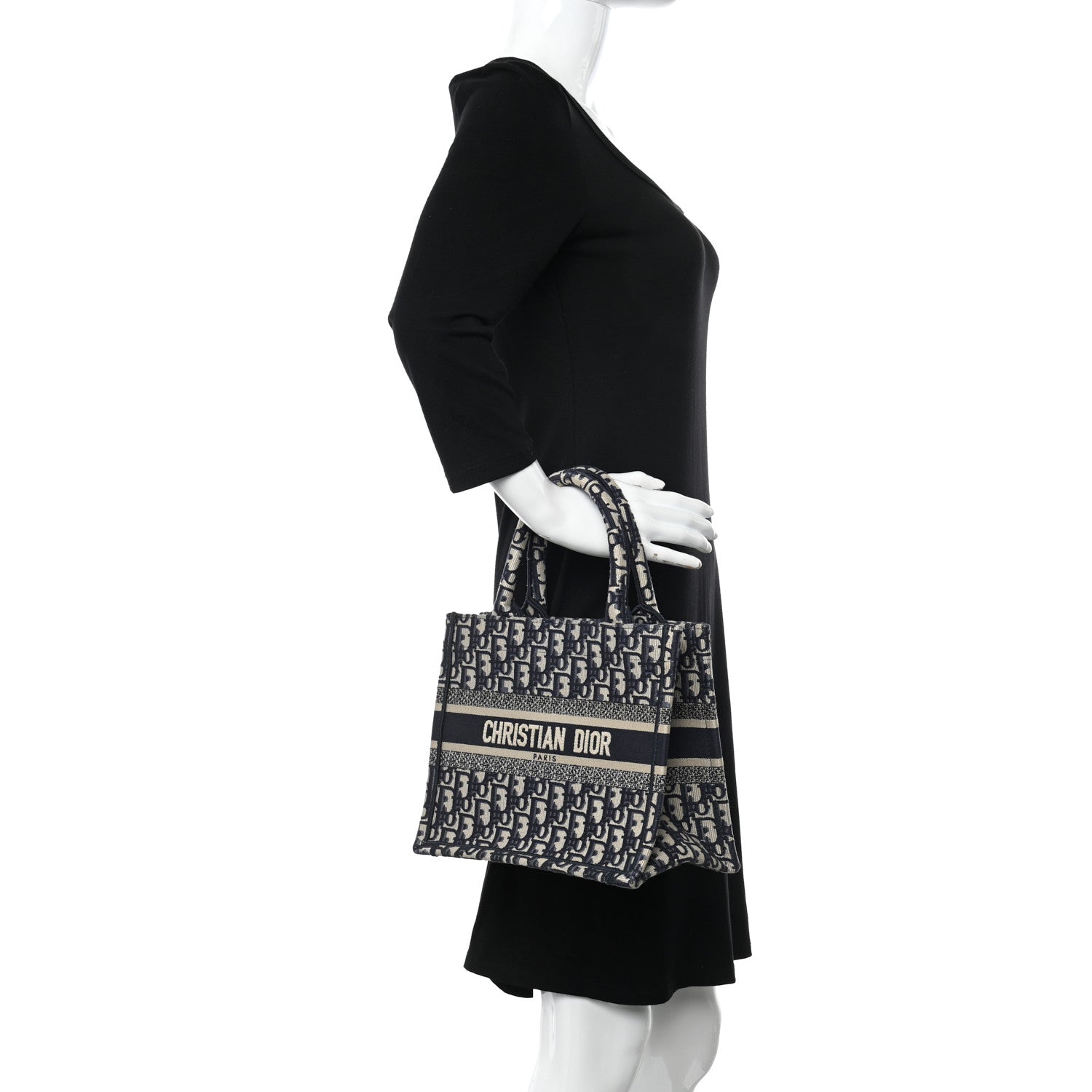 Christian Dior CHRISTIAN DIOR Oblique Small Book Tote Blue Multicolor 2 of 10