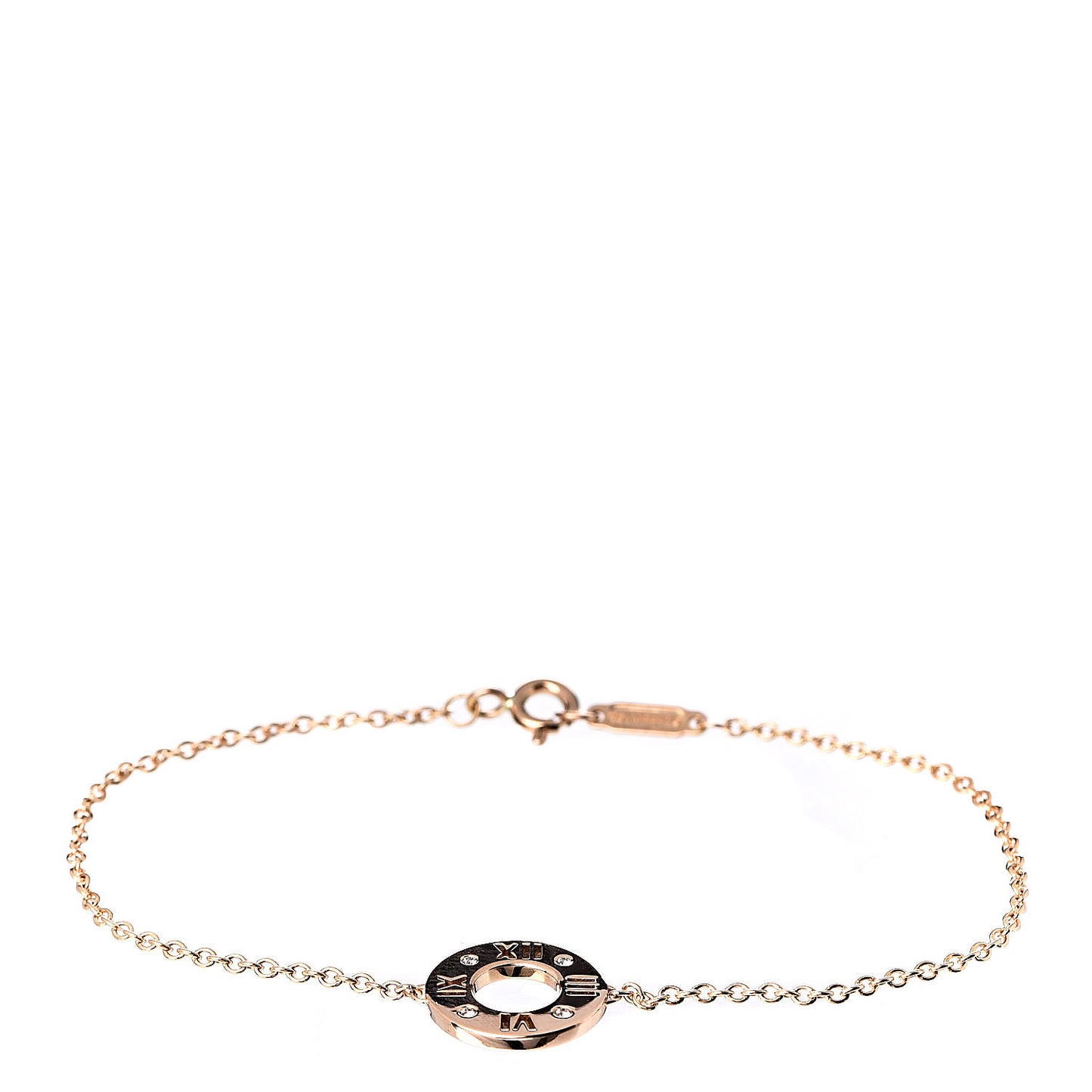 18K Rose Gold Diamond Atlas Pierced Bracelet