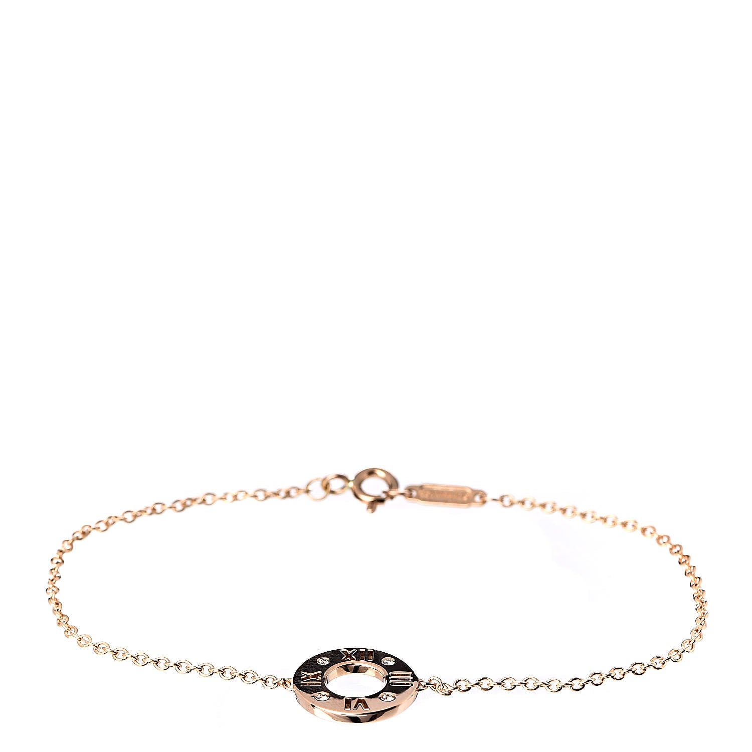 Tiffany 18K Rose Gold Diamond Atlas Pierced Bracelet 1 of 5