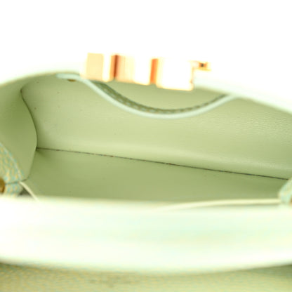 Louis Vuitton Taurillon Summer Stardust Mini Capucines  Vert D'eau 5 of 12