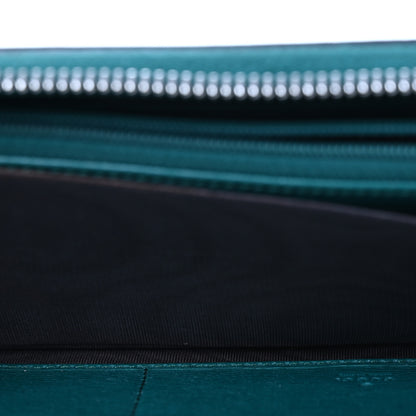 Gucci Calfskin Blooms Print Zip Around Wallet Bright Emerald Multicolor 8 of 16