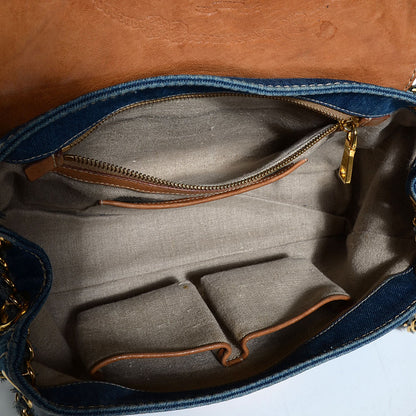 Prada Denim Shoulder Bag Avio 15 of 20