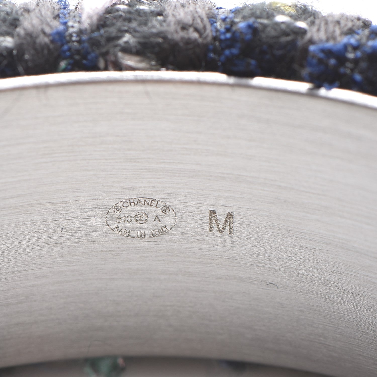 Chanel Tweed CC Wide Bangle M 4 of 5