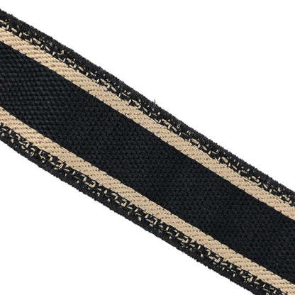 Christian Dior Canvas Embroidered Book Belt 80 32 Black White 6 of 7
