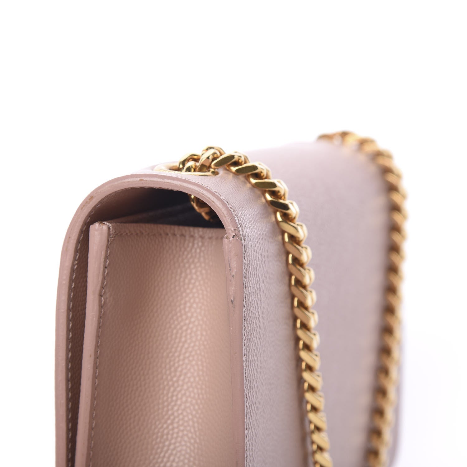 Saint Laurent Grain De Poudre Small Monogram Kate Satchel Pale Pink 10 of 13