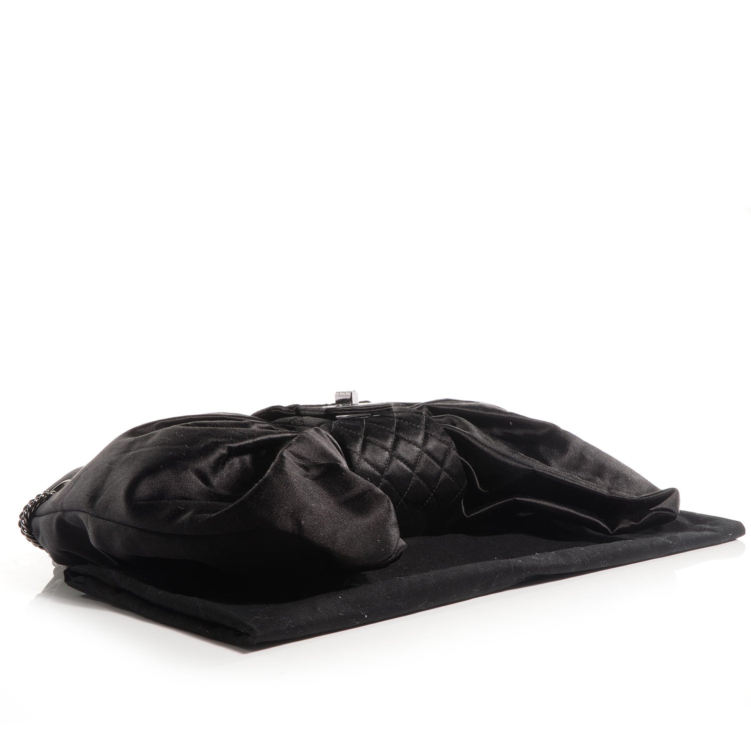 Chanel Satin Large Bow Bag Black 4 of 8