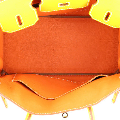 Hermes Epsom Candy Birkin 30 Jaune D'Or Feu 4 of 9